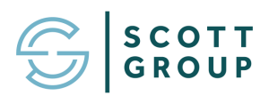 scott group logo on a gray background at The Mosaic